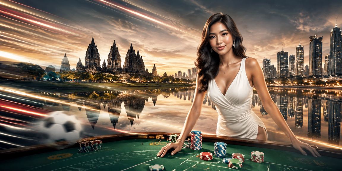 Model perempuan mengakses platform taruhan olahraga dengan ponsel di lingkungan modern